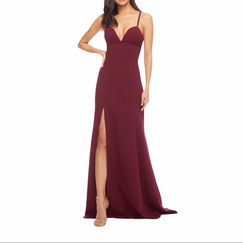 Dress the Population Evening Gown, Burgundy, Sz XL